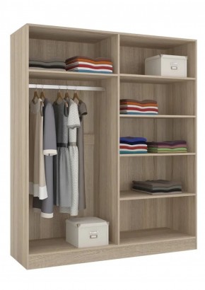 Шкаф 4-х створчатый Леси + Зеркало в Губахе - gubaha.ok-mebel.com | фото 4