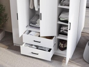 Шкаф 4-х створчатый Титан (белый) в Губахе - gubaha.ok-mebel.com | фото 3