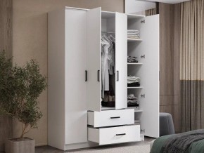 Шкаф 4-х створчатый Титан (белый) в Губахе - gubaha.ok-mebel.com | фото 4