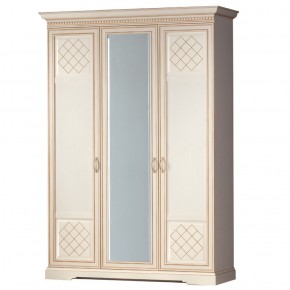 Шкаф для одежды 3-дверный №800 Парма кремовый белый в Губахе - gubaha.ok-mebel.com | фото