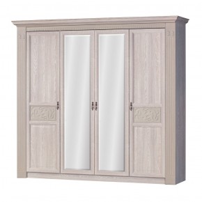 Шкаф для одежды 4-дверный №203 "Лючия" Дуб оксфорд серый в Губахе - gubaha.ok-mebel.com | фото