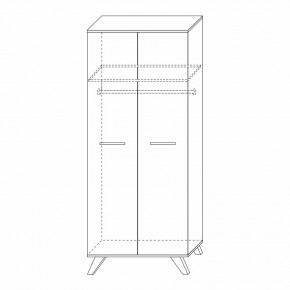 Шкаф для одежды 800 Вега Скандинавия в Губахе - gubaha.ok-mebel.com | фото 7