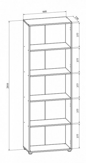 Шкаф книжный Офис ОФ-302К в Губахе - gubaha.ok-mebel.com | фото 2