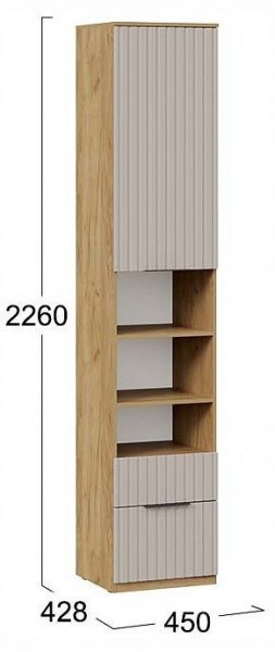 Шкаф комбинированный Хилтон Исп. 2 в Губахе - gubaha.ok-mebel.com | фото 4