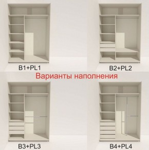 Шкаф-купе 1400 серии SOFT D8+D2+B2+PL4 (2 ящика+F обр.штанга) профиль «Графит» в Губахе - gubaha.ok-mebel.com | фото 6