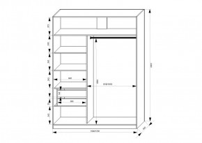 Шкаф-купе 1500 серии NEW CLASSIC K3+K3+B2+PL1 (2 ящика+1 штанга) профиль «Капучино» в Губахе - gubaha.ok-mebel.com | фото 3