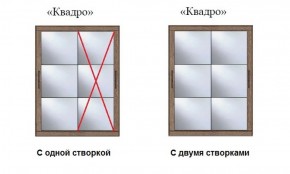 Шкаф-купе №19 Серия 3 Квадро (1500) Ясень анкор светлый в Губахе - gubaha.ok-mebel.com | фото 3