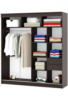 Шкаф-купе Бабочка 2.0 серия Альянс (Венге) в Губахе - gubaha.ok-mebel.com | фото 2