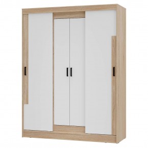 Шкаф-купе Смарт ШКК-06 (дуб сонома/белый) в Губахе - gubaha.ok-mebel.com | фото 2