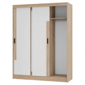 Шкаф-купе Смарт ШКК-06 (дуб сонома/белый) в Губахе - gubaha.ok-mebel.com | фото 4