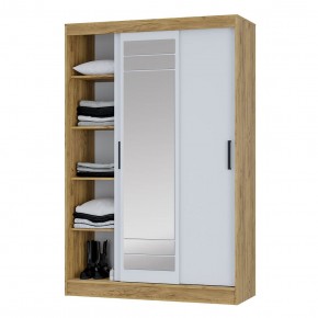 Шкаф-купе Тео ШКК-02 (крафт/белый) в Губахе - gubaha.ok-mebel.com | фото 4