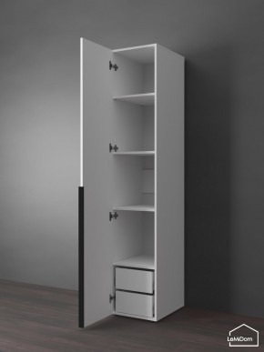 Шкаф Linnea MHR-1-3 2050х400х510 (Белый-М 11.1.2) в Губахе - gubaha.ok-mebel.com | фото 5