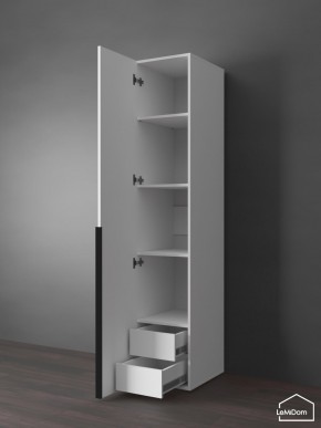 Шкаф Linnea MHR-1-4 2050х400х510 (Белый-М 11.1.1) в Губахе - gubaha.ok-mebel.com | фото 6
