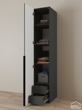 Шкаф Linnea MHR-1-4 2050х400х510 (Графит-М 11.1.25) в Губахе - gubaha.ok-mebel.com | фото 6
