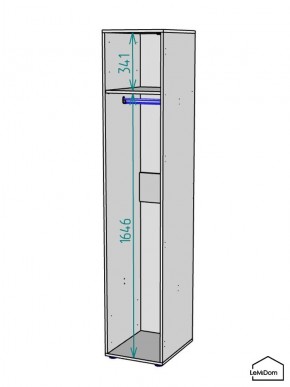 Шкаф Linnea MHR-1PO 2050х400х510 (Белый-М 11.1.2) в Губахе - gubaha.ok-mebel.com | фото 3