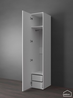Шкаф Linnea MHR-1PO-3 2050х400х510 (Белый-М 11.1.2) в Губахе - gubaha.ok-mebel.com | фото 4