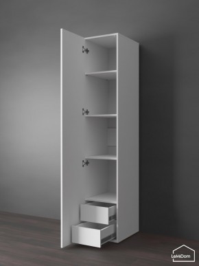 Шкаф Linnea MHR-1PO-4 2050х400х510 (Белый-М 11.1.2) в Губахе - gubaha.ok-mebel.com | фото 4