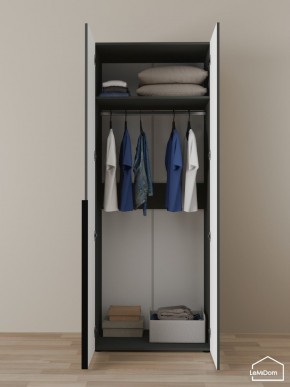 Шкаф Linnea MHR-2 2050х800х510 (Графит-М 11.1.25) в Губахе - gubaha.ok-mebel.com | фото 4