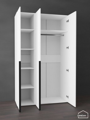 Шкаф Linnea MHR-3-1 2050х1200х510 (Белый-М 11.1.2) в Губахе - gubaha.ok-mebel.com | фото 4