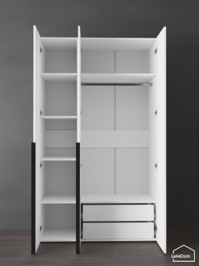 Шкаф Linnea MHR-3-2 2050х1200х510 (Белый-М 11.1.2) в Губахе - gubaha.ok-mebel.com | фото 5