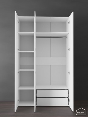 Шкаф Linnea MHR-3PO-2 2050х1200х510 (Белый-М 11.1.2) в Губахе - gubaha.ok-mebel.com | фото 6