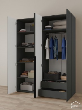 Шкаф Linnea MHR-4-2 2050х1600х510 (Графит-М 11.1.25) в Губахе - gubaha.ok-mebel.com | фото 5