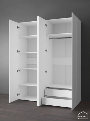 Шкаф Linnea MHR-4PO-2 2050х1600х510 (Белый-М 11.1.1) в Губахе - gubaha.ok-mebel.com | фото 6