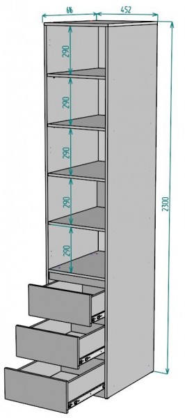 Шкаф Мальта H161 в Губахе - gubaha.ok-mebel.com | фото 2