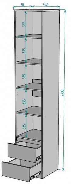 Шкаф Мальта H166 в Губахе - gubaha.ok-mebel.com | фото 2