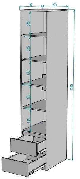 Шкаф Мальта H168 в Губахе - gubaha.ok-mebel.com | фото 2