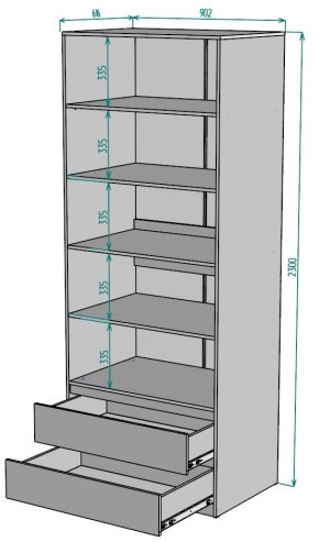 Шкаф Мальта H187 в Губахе - gubaha.ok-mebel.com | фото 2