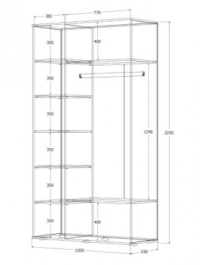 Шкаф Норден 1200 (Белый текстурный) в Губахе - gubaha.ok-mebel.com | фото 3