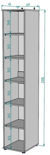 Шкаф Ольга H59 в Губахе - gubaha.ok-mebel.com | фото 2