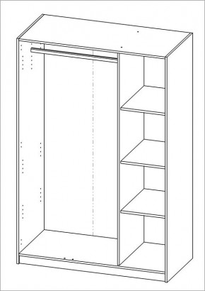 Шкаф ОРИОН трехдверный, цвет Дуб Венге в Губахе - gubaha.ok-mebel.com | фото 3