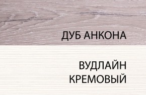 Шкаф открытый 1D, OLIVIA, цвет вудлайн крем/дуб анкона в Губахе - gubaha.ok-mebel.com | фото 2