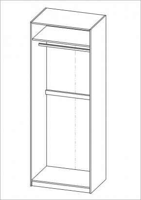 Шкаф ПЕГАС двухдверный, цвет Дуб Сонома в Губахе - gubaha.ok-mebel.com | фото 3