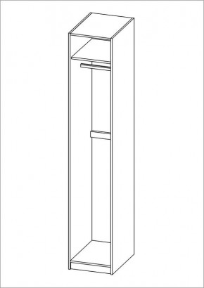 Шкаф ПЕГАС однодверный, цвет белый в Губахе - gubaha.ok-mebel.com | фото 3