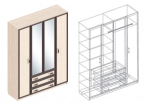 НАОМИ Шкаф 4-х створчатый в Губахе - gubaha.ok-mebel.com | фото 3