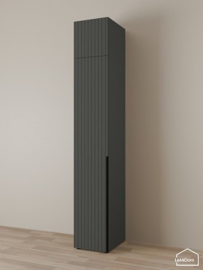 Шкаф с антресолью Linnea MHR-1A-2 2450х400х510 (Графит-М 11.1.25) в Губахе - gubaha.ok-mebel.com | фото