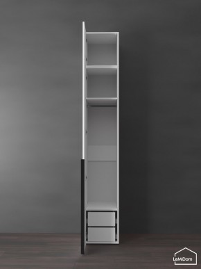 Шкаф с антресолью Linnea MHR-1A-3 2450х400х510 (Белый-М 11.1.2) в Губахе - gubaha.ok-mebel.com | фото 5