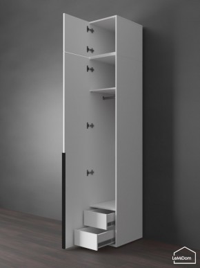 Шкаф с антресолью Linnea MHR-1A-3 2450х400х510 (Белый-М 11.1.2) в Губахе - gubaha.ok-mebel.com | фото 6