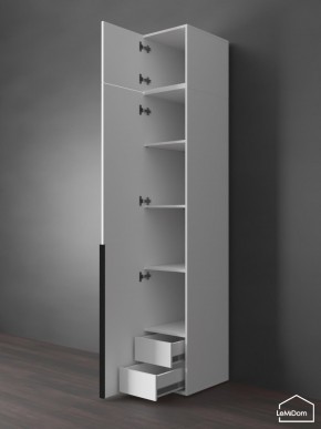 Шкаф с антресолью Linnea MHR-1A-4 2450х400х510 (Белый-М 11.1.2) в Губахе - gubaha.ok-mebel.com | фото 5