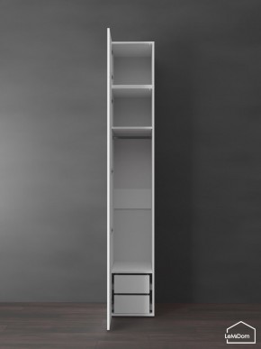 Шкаф с антресолью Linnea MHR-1POA-3 2450х400х510 (Белый-М 11.1.2) в Губахе - gubaha.ok-mebel.com | фото 5