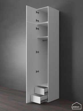 Шкаф с антресолью Linnea MHR-1POA-3 2450х400х510 (Белый-М 11.1.2) в Губахе - gubaha.ok-mebel.com | фото 6