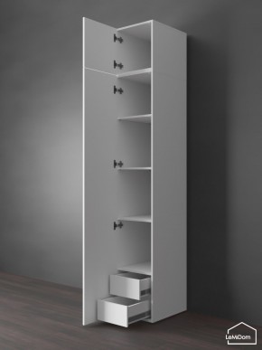 Шкаф с антресолью Linnea MHR-1POA-4 2450х400х510 (Белый-М 11.1.2) в Губахе - gubaha.ok-mebel.com | фото 5