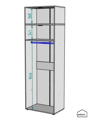 Шкаф с антресолью Linnea MHR-2A-1 2450х800х510 (Белый-М 11.1.2) в Губахе - gubaha.ok-mebel.com | фото 3