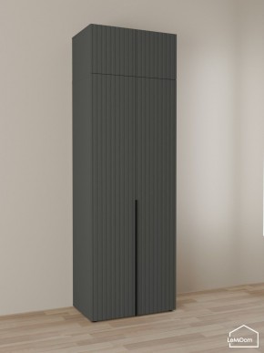 Шкаф с антресолью Linnea MHR-2A-2 2450х800х510 (Графит-М 11.1.25) в Губахе - gubaha.ok-mebel.com | фото