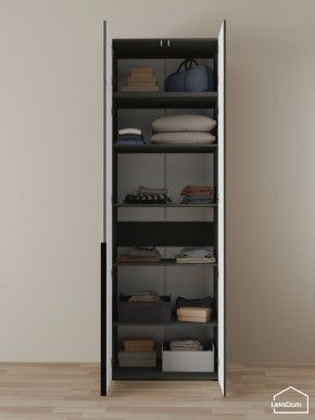 Шкаф с антресолью Linnea MHR-2A-2 2450х800х510 (Графит-М 11.1.25) в Губахе - gubaha.ok-mebel.com | фото 4