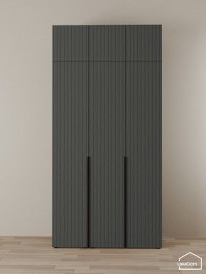 Шкаф с антресолью Linnea MHR-3A-1 2450х1200х510 (Графит-М 11.1.25) в Губахе - gubaha.ok-mebel.com | фото