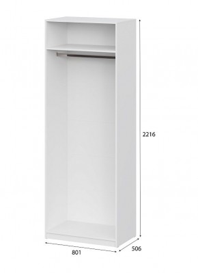 Шкаф ШК-5 (800) Белый текстурный в Губахе - gubaha.ok-mebel.com | фото 4